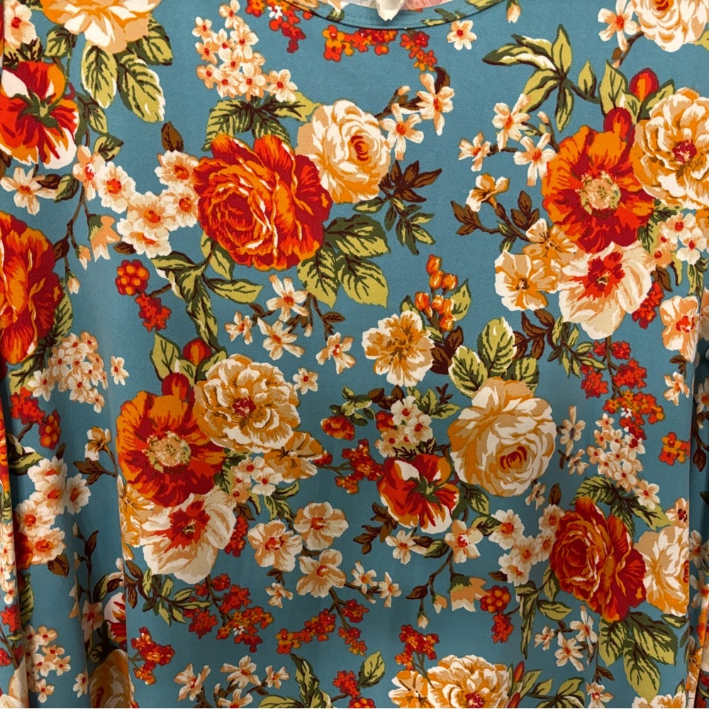 Honey & Lace Teal Green Floral Long Sleeve Dress with Pockets
Size Large - Picture 3 of 3